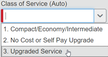 class of service screenshot