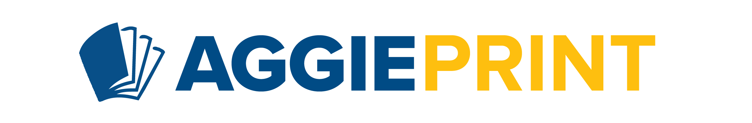 Aggie Print wordmark button.