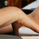 women's hands looking at receipts